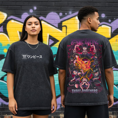 Camiseta de gran tamaño Three Brothers